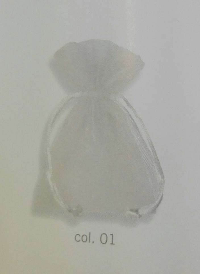 Sacchetto organza bianco 10 pezzi - cm 9x12 - Fioreproibito