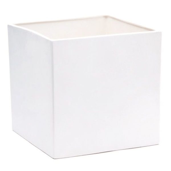 cubo bianco in ceramica