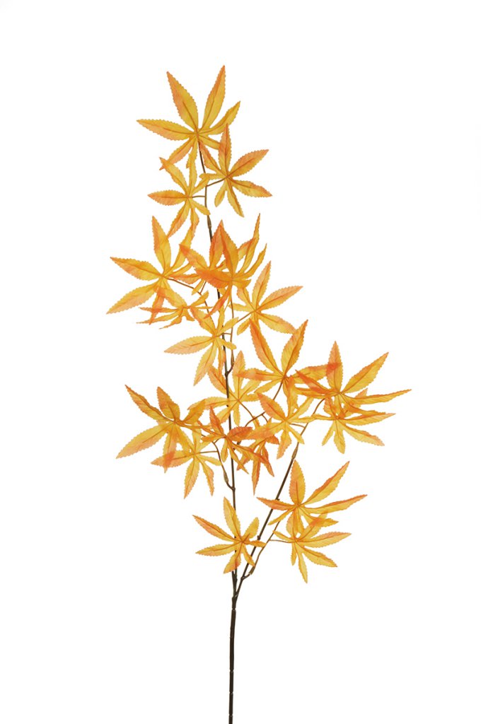 ramo artificiale di foglie di acero arancione - Fioreproibito