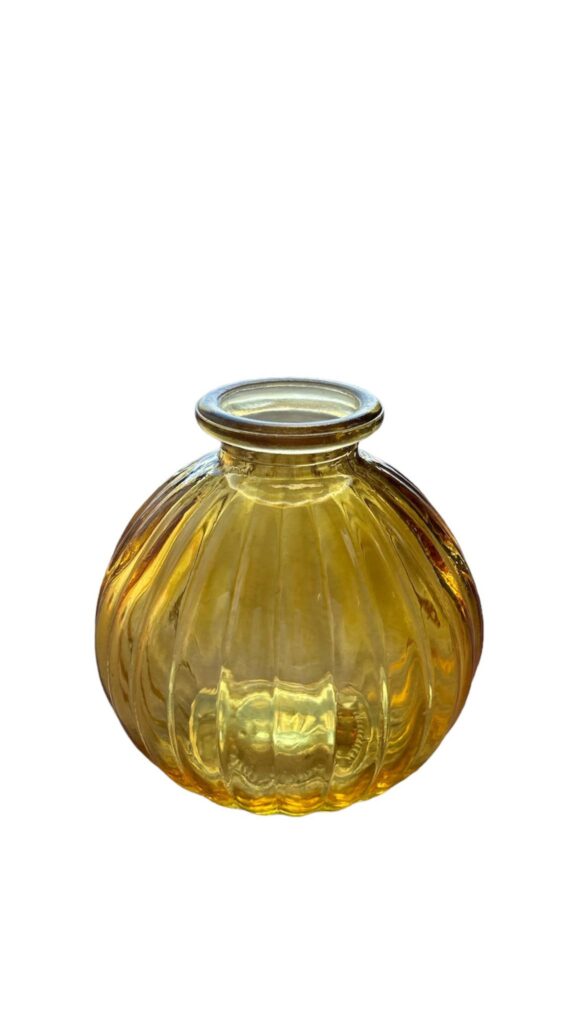 vasetto in vetro color ambra